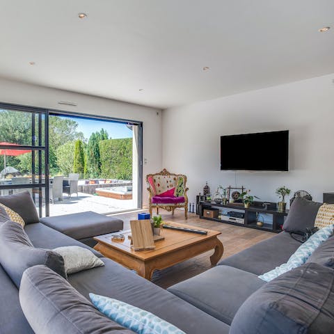 Curl up on the corner sofa at the end of the day