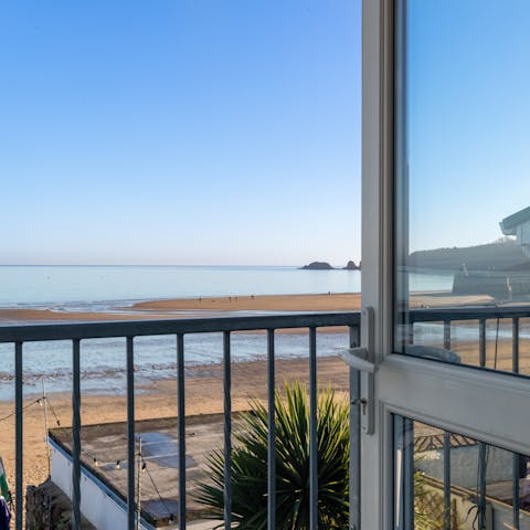 Soak up uninterrupted sea views from your beachfront base