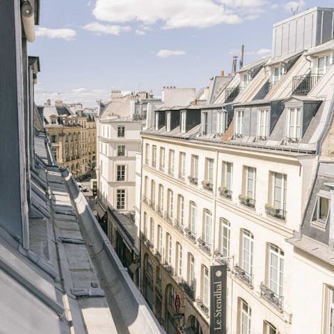 Admire a quintessential Paris view from your window