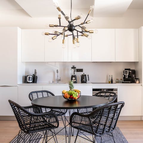 Enjoy a glass of Provence rosé wine at the dining table