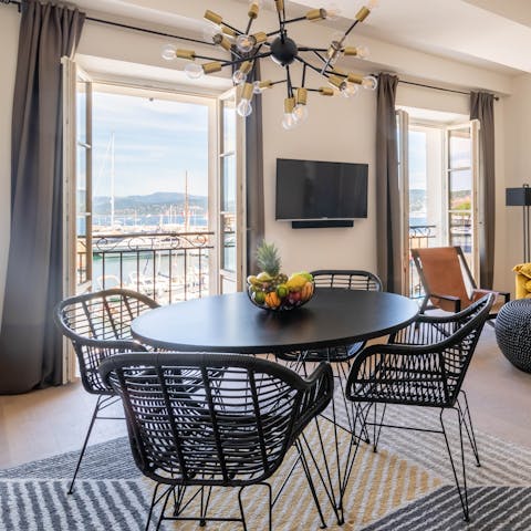 Take in the stunning views over the harbour