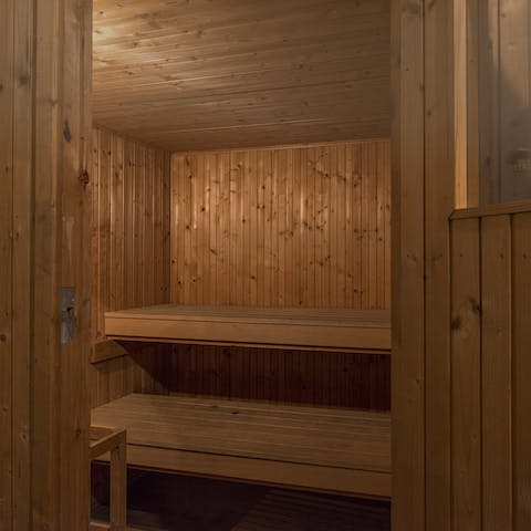Take respite in the sauna