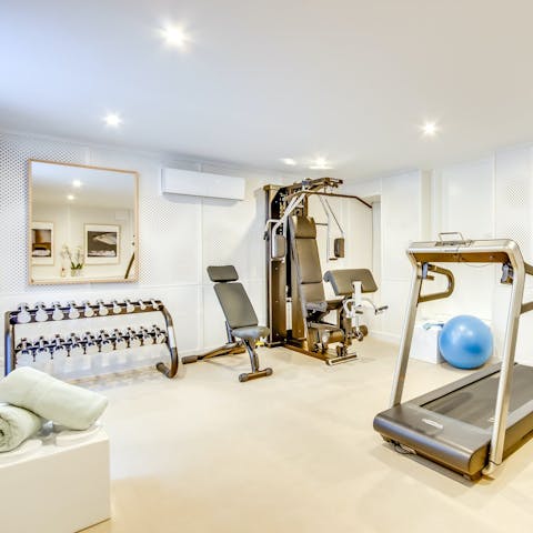 Break a sweat in the well-equipped gym
