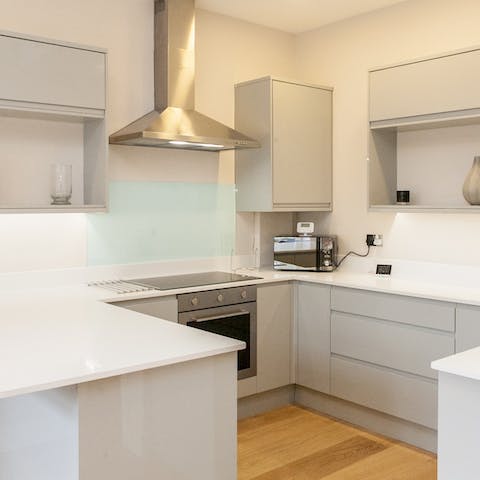 Cook up something in the kitchen – or get the plates ready for a takeaway