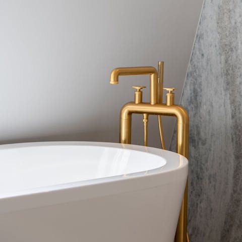 End the evening with a long soak in the bath