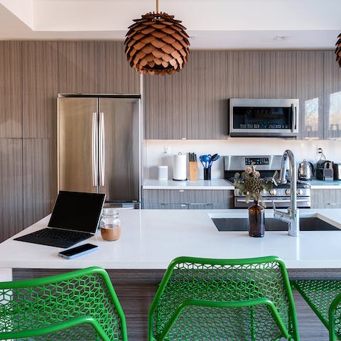 Drink an espresso at the breakfast bar