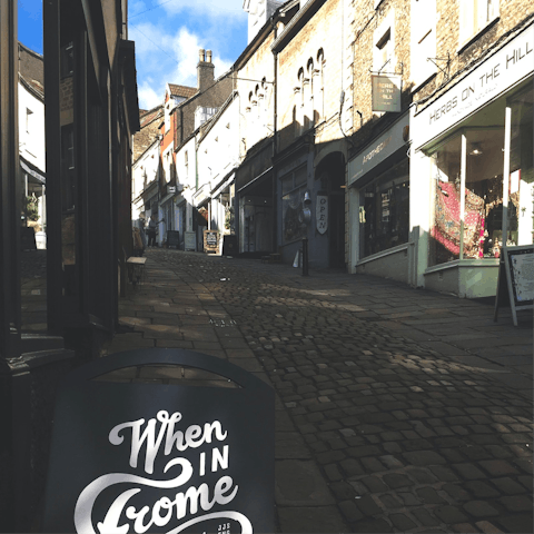 Explore the cobbled streets of charming Frome
