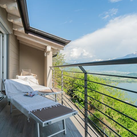 Soak up the sun on the private balcony