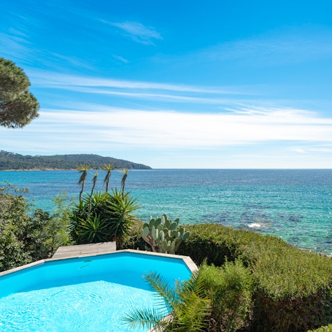 Admire the vistas as you cool off in the private pool