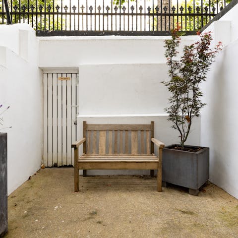 Begin your day with a strong cup of tea on the patio