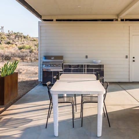 Fire up the barbecue to cook dinner for your favourite people beneath the stars