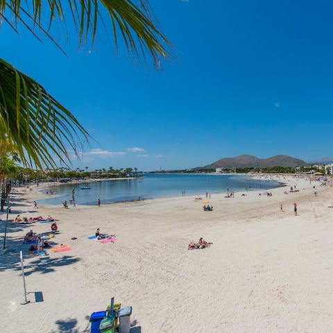 Walk to sandy Platja de Muro in just one minute and bask in the sunshine
