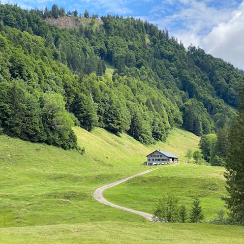 Visit the charming centre of Oberstaufen, just a five–minute drive away