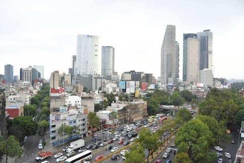 Enjoy Mexico City's dramatic modern skyline from the heart of the city
