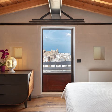 Enjoy a stunning view with a coffee from the comfort of your bedroom