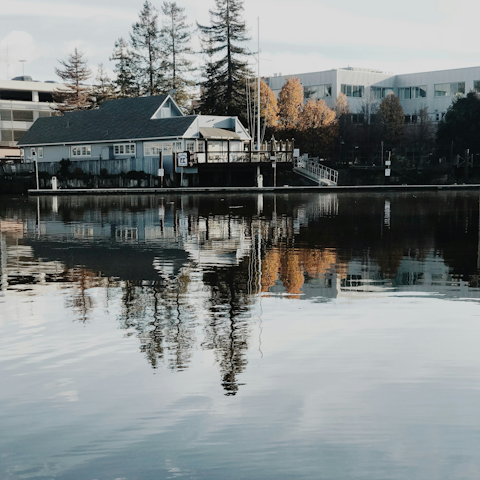 Visit downtown Petaluma's parks, boutiques and cafés, ten-minute walk away