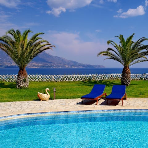 Splash about in the perfectly placed private pool