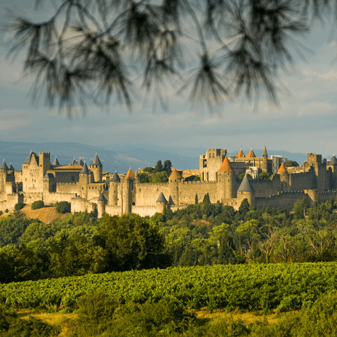 Discover the medieval charm of Carcassonne – just 35 kilometres away