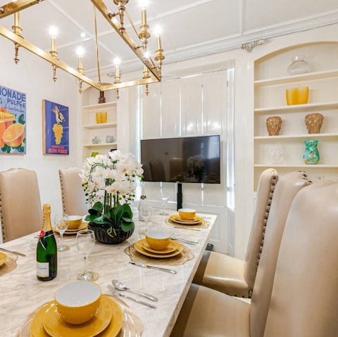 Sit down for a feast in the dedicated dining room