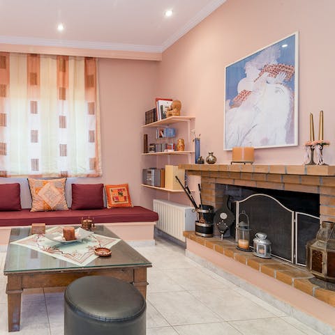Light up the fireplace in the living room when the temperature takes a dip