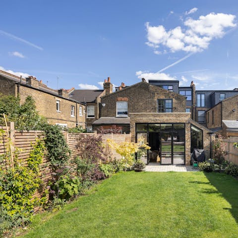 Spend warm days in the private garden