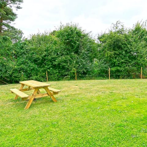 Start your day with coffee in the private garden