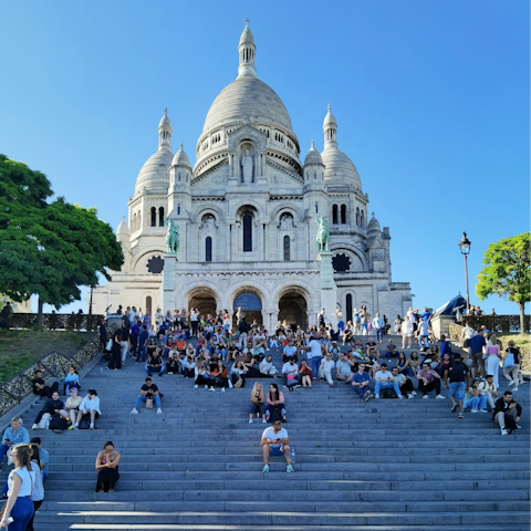 Walk to Sacré-Coeur Basilica – it takes around fifteen minutes
