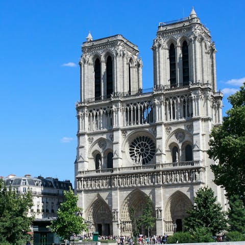 Wander on foot to Notre-Dame Cathedral