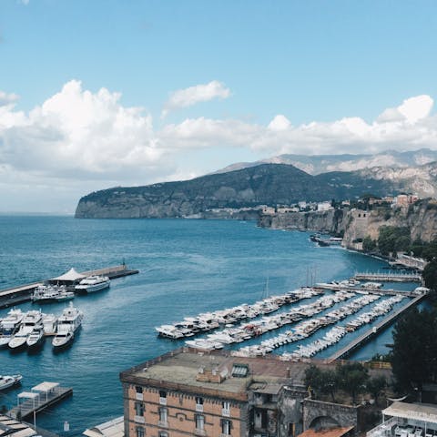 Stroll to the marina to take a boat tour