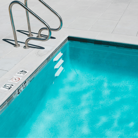 Float under the sun and stay active in the private pool