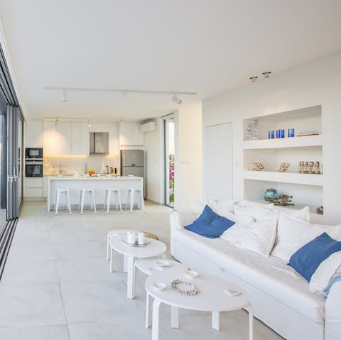Relax in the very soothing living spaces