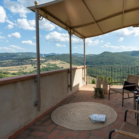 Sip cocktails on the terrace and admire the scenery