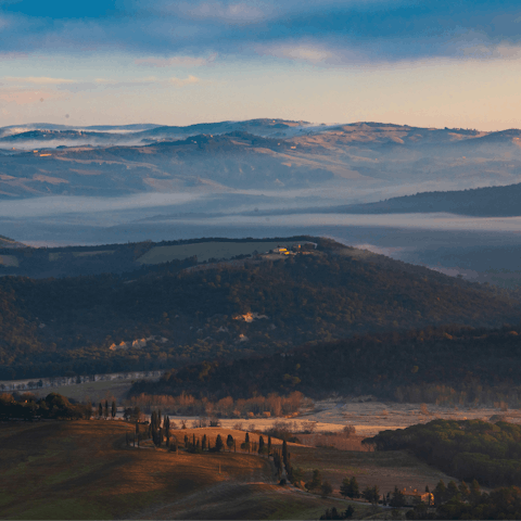 Take in the view from the medieval town of Pomarance – it's a short drive away