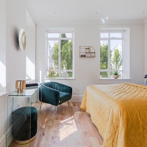 Catch up on work at the bedrooms' vanity desks