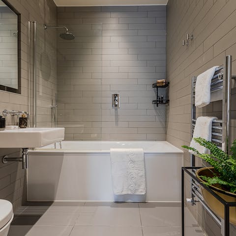 Treat yourself to a long soak in the tub after an afternoon spent touring the city on foot