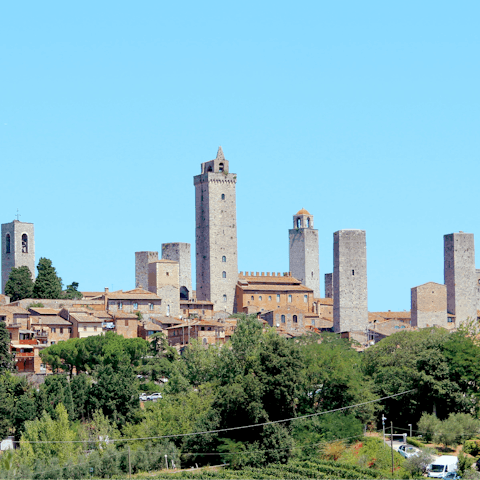 Spend a day in San Gimignano – a fifty–minute drive away