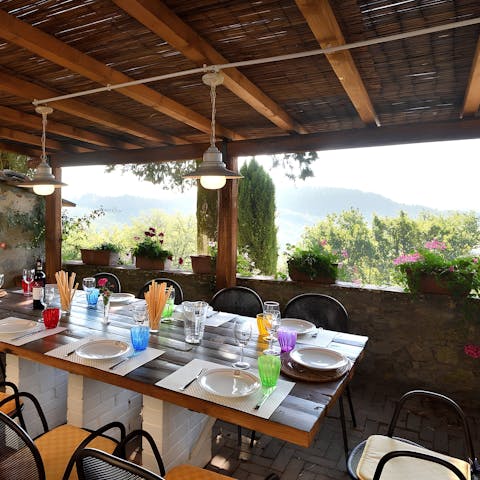 Savour magical evenings gathered on the terrace as the sun sets