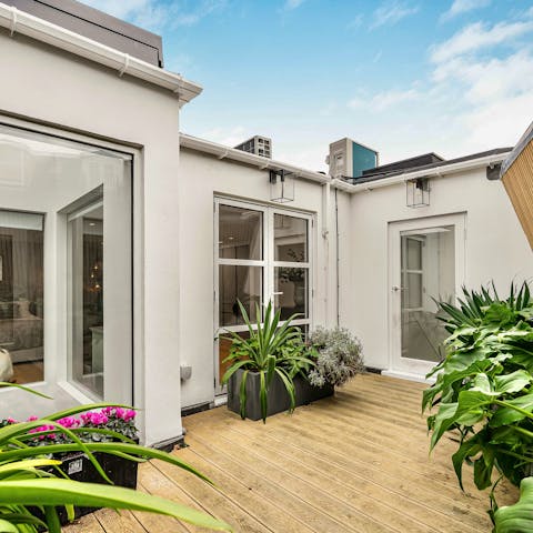 Make the most of sunny days on the private terrace