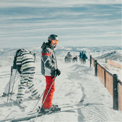 Step onto the slopes with ski-in, ski-out access