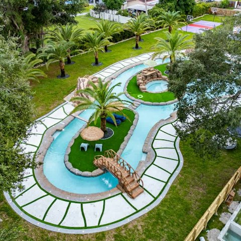 Float gently in the backyard lazy river