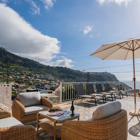 Enjoy the countryside scenery from the terrace
