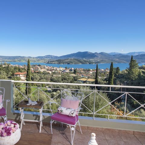 Take in the view of the coast from the terrace on the top floor