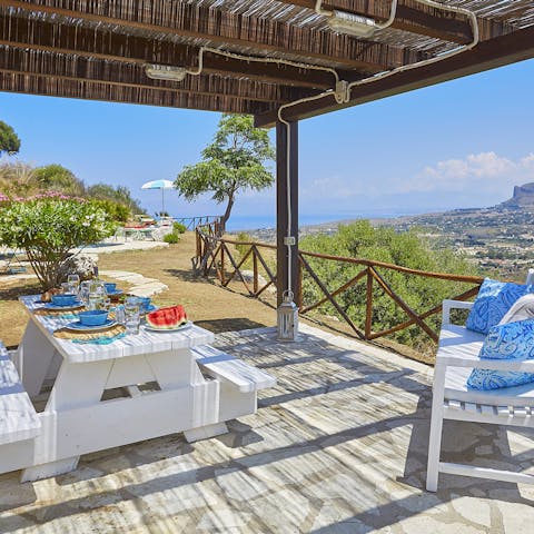 Enjoy the magic of Italian living with the Sicilian-inspired meals on the terrace