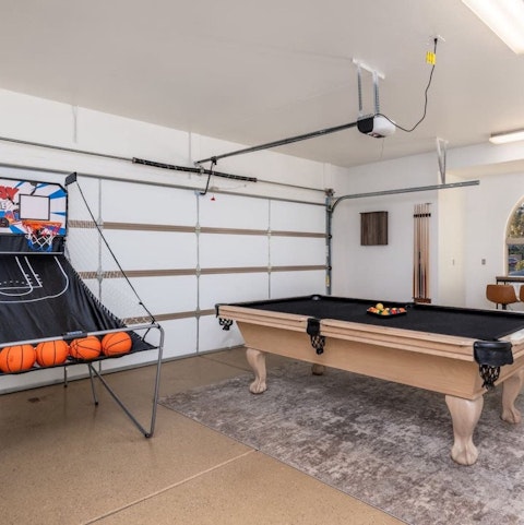Gather for friendly competition in the games room