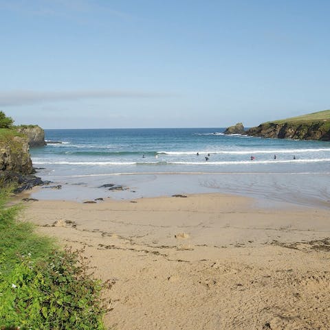 A beautiful cove sits at the foot of this home