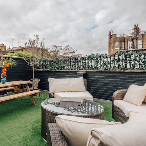 Head up to the private rooftop terrace for evenings under the stars