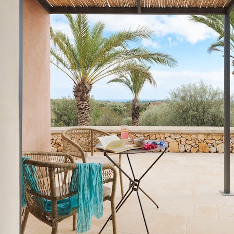 Savour a morning coffee in the sunshine