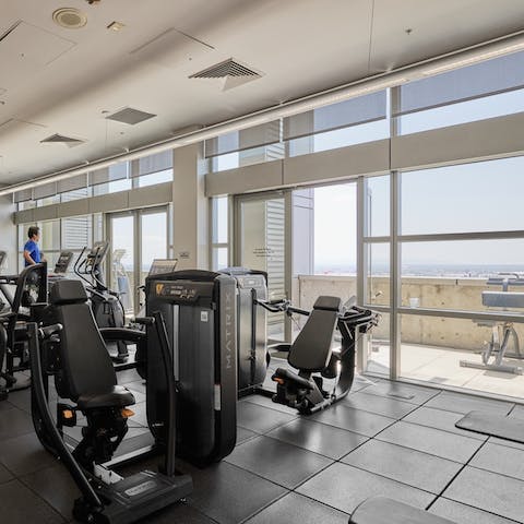 Break a sweat in the onsite gym
