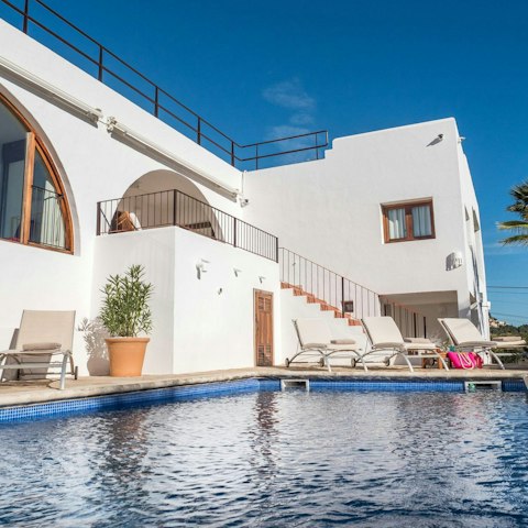 Lounge in the Ibizan sun next to the private pool
