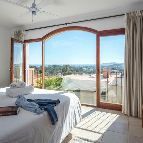 Admire the vistas over the Mediterranean Sea